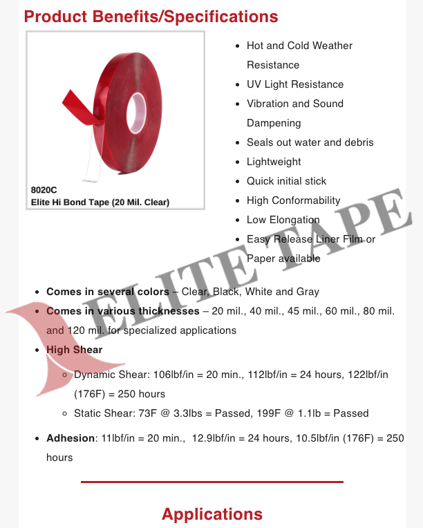 3M VHB Tape Alternative